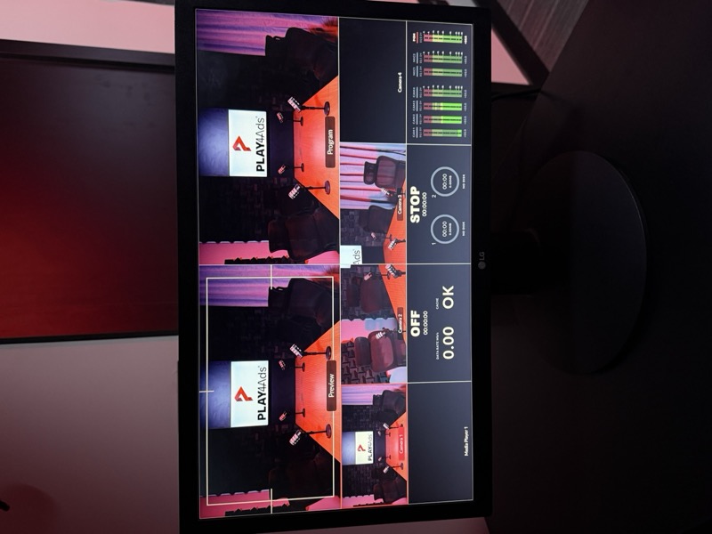 Monitor do switcher multicâmera